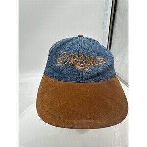 H3 Ranch Fort Worth Denim  Suede Cap Hat Embroidered Buckle Back Western Cowboy